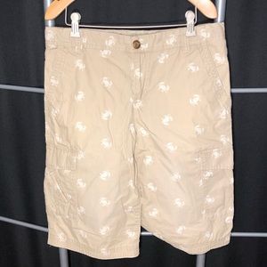 Boy’s Lands End Flat Front Khaki Shorts